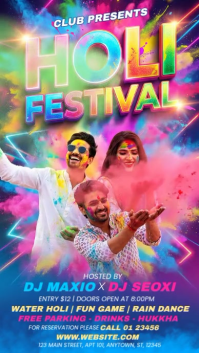 Holi Festival Instagram Story Video template