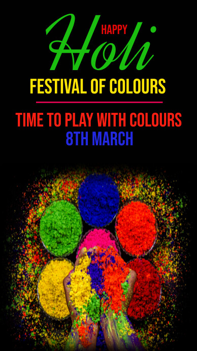 holi festival of colours,happy holi,holi 2023 Instagram Story template