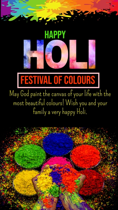 holi festival of colours,happy holi,holi post Instagram Story template