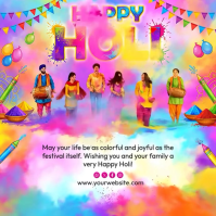 Holi Festival Square (1:1) template