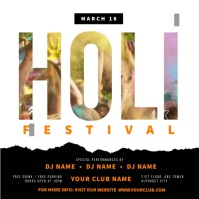 Holi Festival Template โพสต์บน Instagram