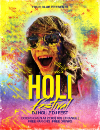 Holi Flyer Folder (US Letter) template