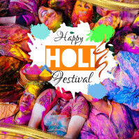 Holi Festival Instagram 帖子 Template