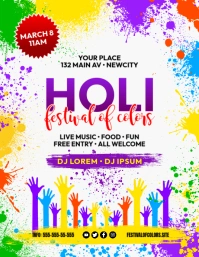Holi Flyer Pamflet (Letter AS) template