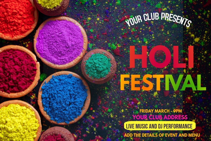 Holi Flyers Diwali Flyers Rakhsha Bandan Flye Template Postermywall