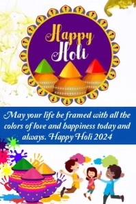 Holi hain Poster template