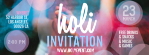 Holi invitation Zdjęcie w tle na Facebooka template