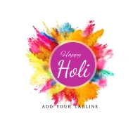 holi logo/festival logo template