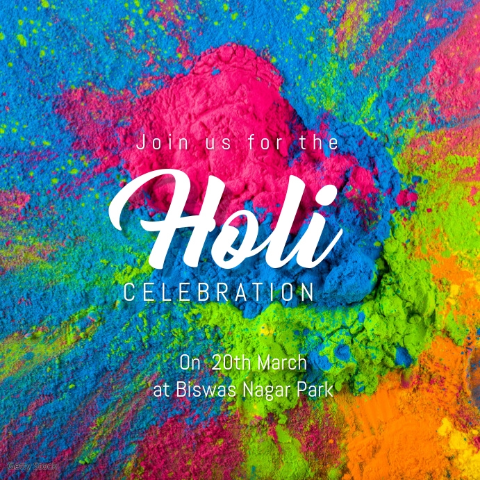 Plantilla de Fiesta Holi PosterMyWall