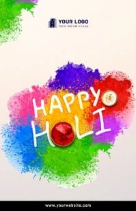 Holi Post Wide Setengah Halaman template