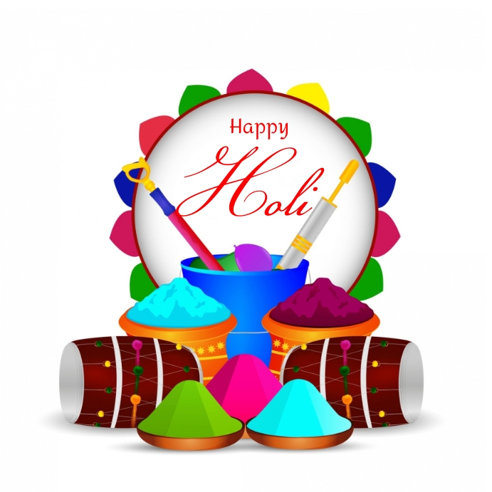 HOLI POSTER template