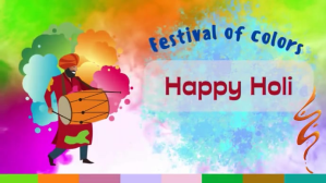 Blue holi video flyer 数字显示屏 Template