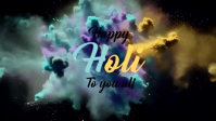 Holi video poster template