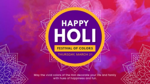 Roze Holi Festival Ecrã digital Template