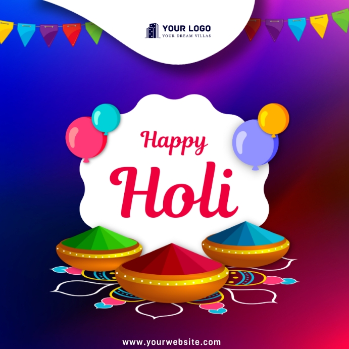 Holi Wish Template | PosterMyWall