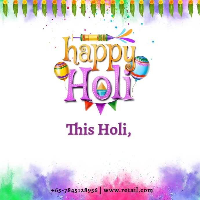HOLI wishes Template | PosterMyWall