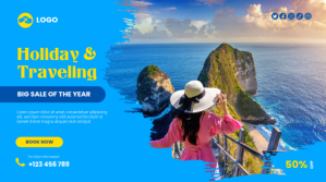 Holiday and Travel Poster Template Digital Display (16:9)