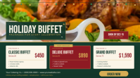 Zielony Holiday Catering Buffet Packages งานแสดงผลงานแบบดิจิทัล Template