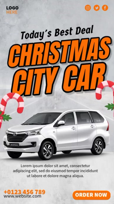 Holiday Car Promo Reel de Instagram template