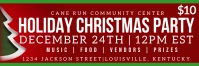 Holiday christmas party ticket Cartel de 2 × 6 pulg. template