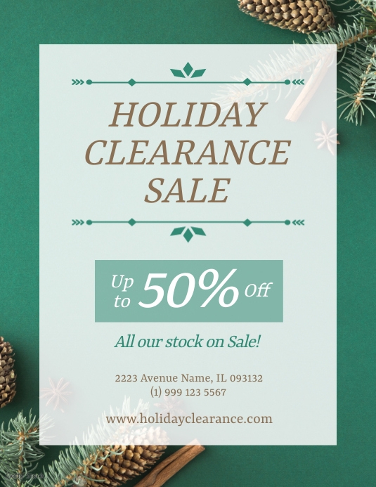 Holiday Clearance Sale Flyer maker Template PosterMyWall