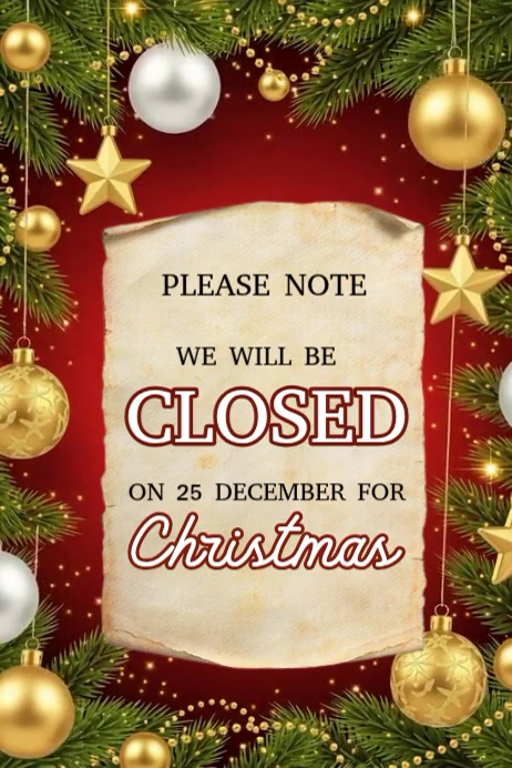 Holiday Closed Message Reel Template | PosterMyWall