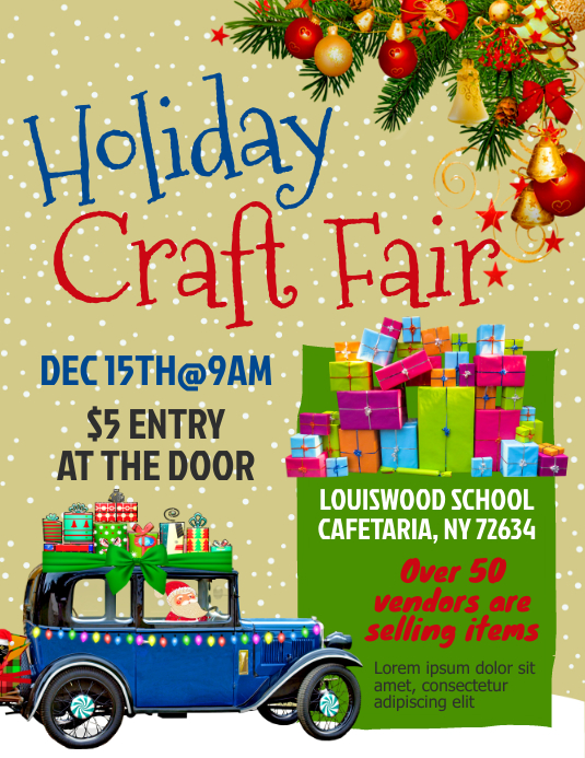 Holiday Craft Fair Flyer Template PosterMyWall