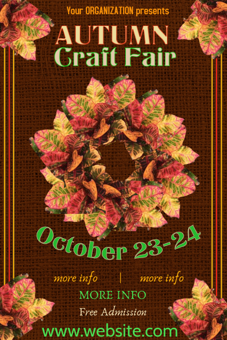 Holiday Craft Fair Poster Template Plakat