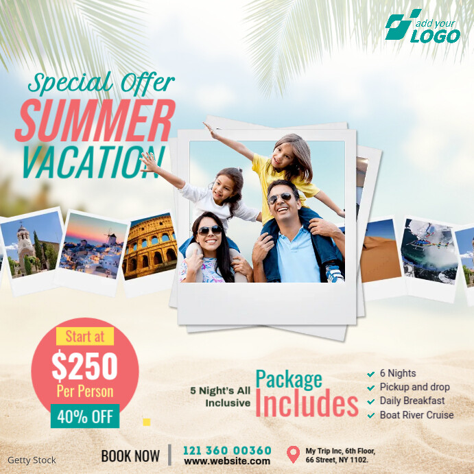 Holiday Destination Ad Template | PosterMyWall