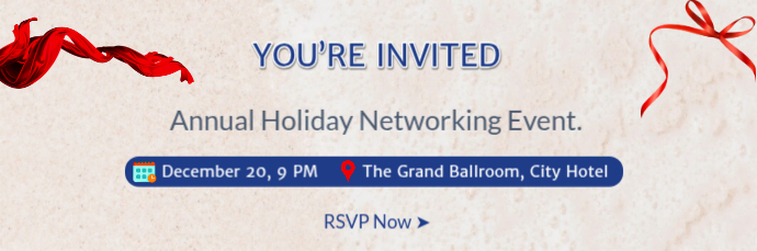 Holiday Event Invitation Email Header template