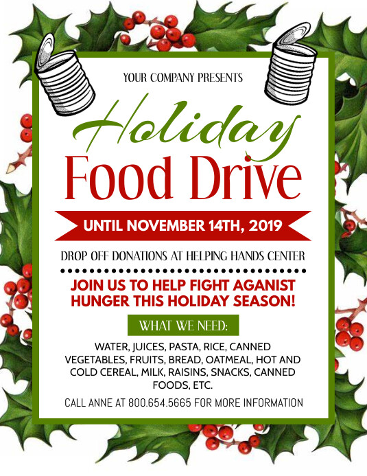 Food Drive Flyer Template Free