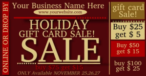 Holiday Gift Card Facebook Ad Size Facebook-annonce template