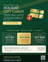 Verde Holiday Gift Cards Flyer Template