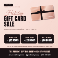 White Holiday Gift Card Sale Instagram Post Template
