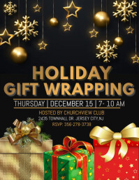holiday gift wrapping Flyer (US Letter) template