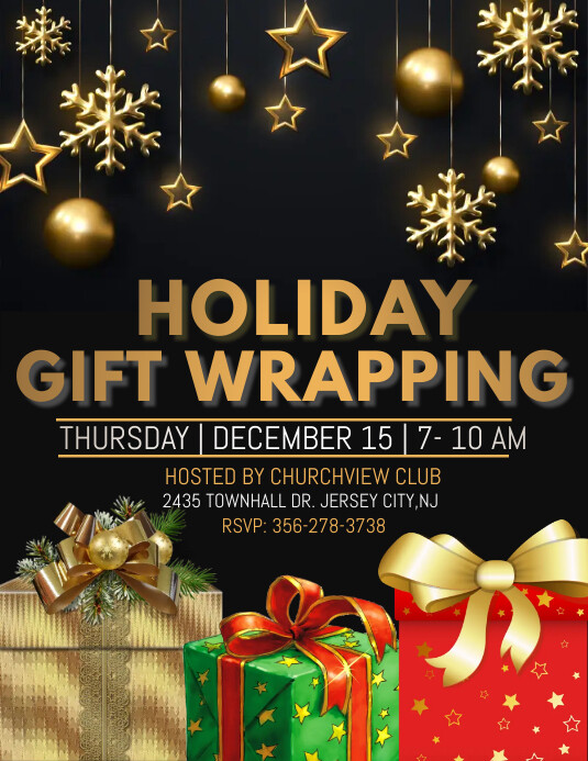 holiday gift wrapping Template PosterMyWall holiday gift wrapping Template PosterMyWall
