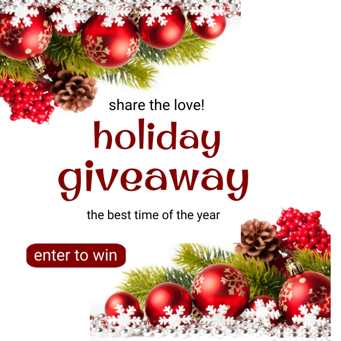 holiday giveaway Template PosterMyWall