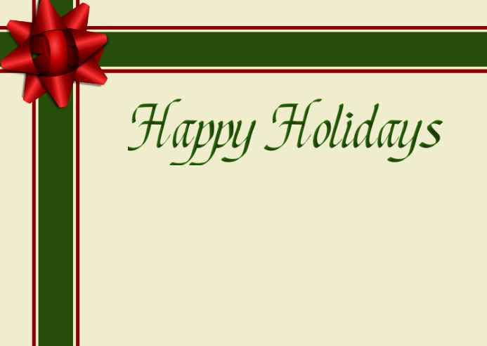 Holiday Greeting Card Открытка template