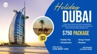 Holiday In Dubai Travel Banner Ad Ecrã digital (16:9) template