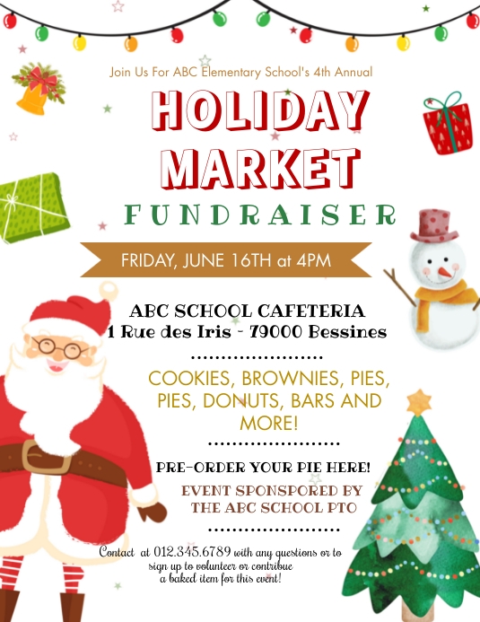 Holiday Market flyer Fundraiser Template PosterMyWall