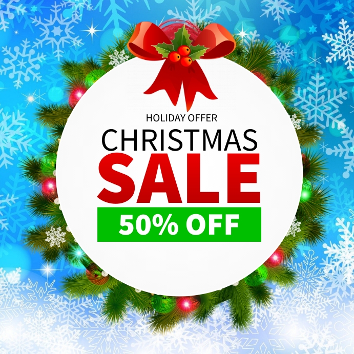 Holiday Offer Christmas Sale Ad Template PosterMyWall