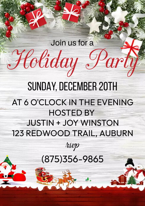 Holiday Party Template PosterMyWall