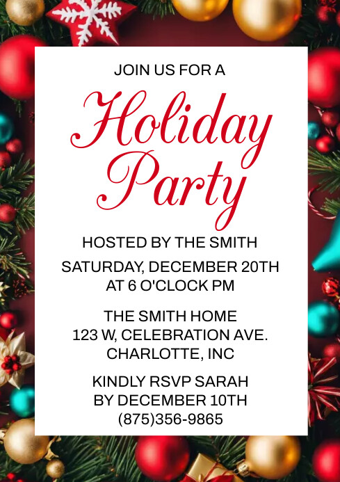 Holiday Party Template | PosterMyWall