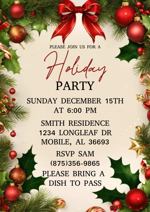 Holiday Party Template PosterMyWall