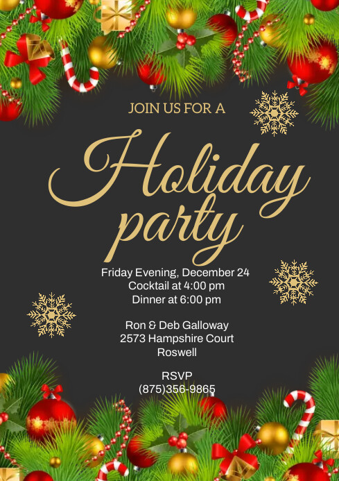 Holiday Party Template PosterMyWall