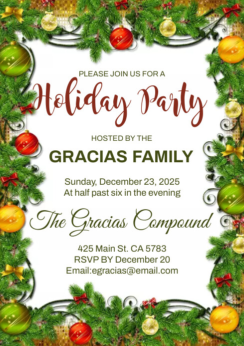 Holiday Party Template | PosterMyWall