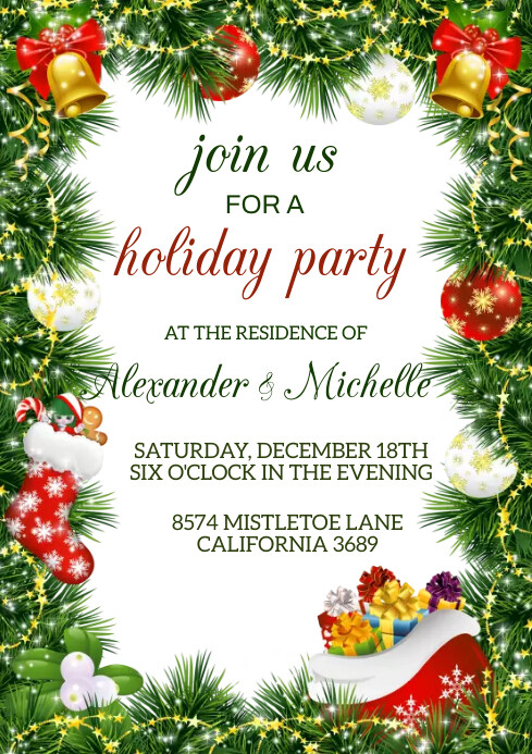 Holiday Party Template PosterMyWall
