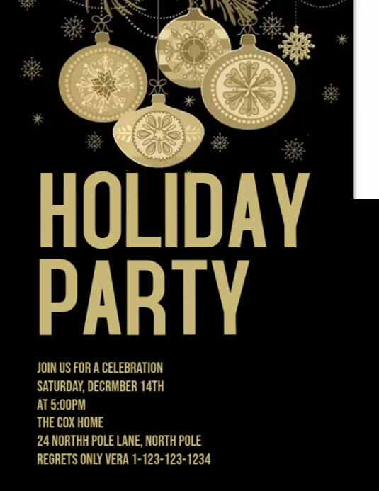 Holiday Party Templat | PosterMyWall