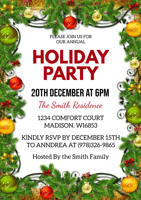 Holiday Party Template PosterMyWall