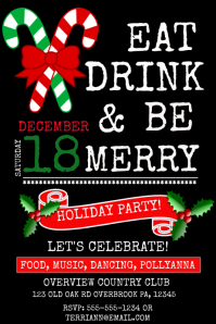 Free Printable Christmas Party Flyers Postermywall